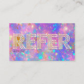 Carte De Visite Pierres Opale de diamant Or Référence (Devant)