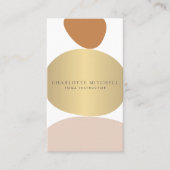 Carte De Visite Pierres Zen Abstraites modernes Logo Or Yoga, Mass (Devant)