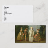 Carte De Visite Pierrot et harlequin (Devant / Derrière)