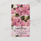 Carte De Visite Pies d'or rose (Devant)