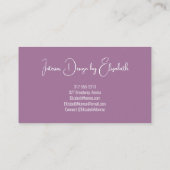 Carte De Visite Pies pourpres Floral (Dos)