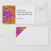 Carte De Visite Pies roses (Devant / Derrière)