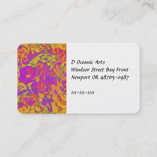 Carte De Visite Pies roses (Devant)