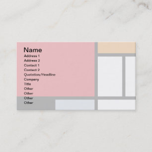 Carte De Visite Piet Mondrian - Composition avec grand plan rouge