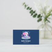 Carte De Visite Pieuvre Créature Marine Mignonne (Debout devant)