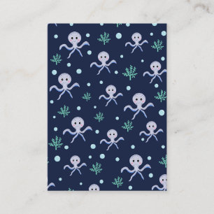 Carte De Visite Pieuvre sous le motif enfants de la mer