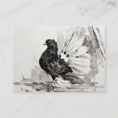 Carte De Visite Pigeon à queue indienne Eyeliner Poule (Devant)