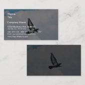 Carte De Visite Pigeon Volant Sur Le Ciel (Devant / Derrière)