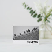 Carte De Visite Pigeons sur un toit (Debout devant)