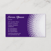 Carte De Visite Piggy Bank - Blanc sur Deep Purple 330066 (Dos)