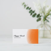 Carte De Visite Piggy Bank - Orange et blanc (Debout devant)