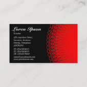 Carte De Visite Piggy Bank - Rouge sur Noir (Dos)