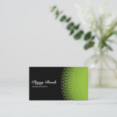 Carte De Visite Piggy Bank - Vert sur noir (Debout devant)