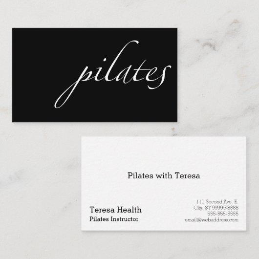 Carte De Visite Pilates (Devant / Derrière)