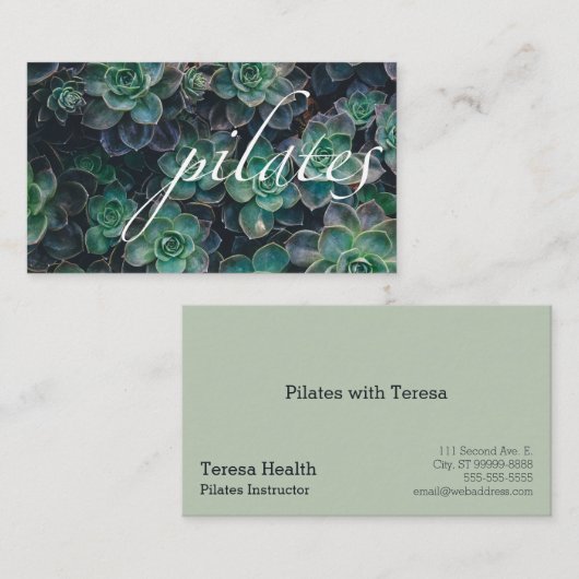 Carte De Visite Pilates (Devant / Derrière)