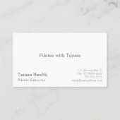 Carte De Visite Pilates (Dos)