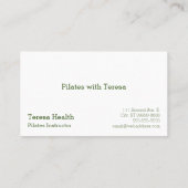 Carte De Visite Pilates (Dos)