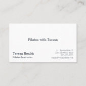 Carte De Visite Pilates (Dos)