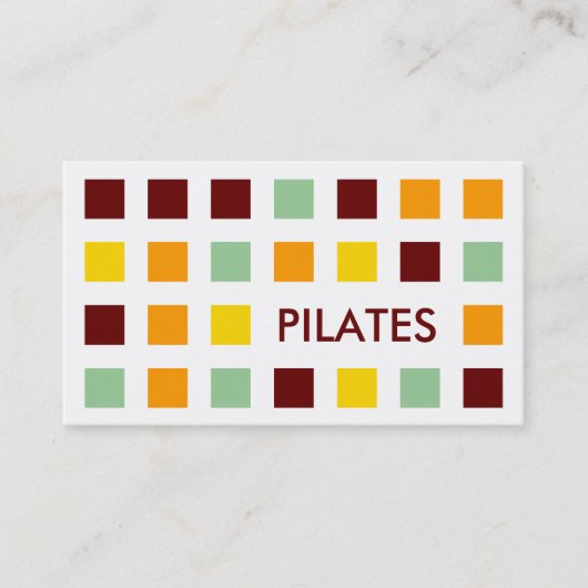 Carte De Visite PILATES (carrés de mod) (Devant)
