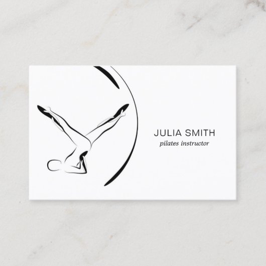 Carte De Visite Pilates Instructeur Pilates Pilates Possède deux c (Devant)