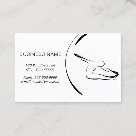 Carte De Visite Pilates Instructeur Pilates Pilates Possède deux c (Dos)