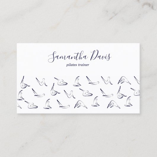Carte De Visite Pilates Instructor Pilates trainer Business Card (Devant)