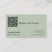 Carte De Visite Pilates QR (Dos)