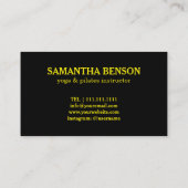Carte De Visite Pilates Yoga Instructeur Mandala (Dos)
