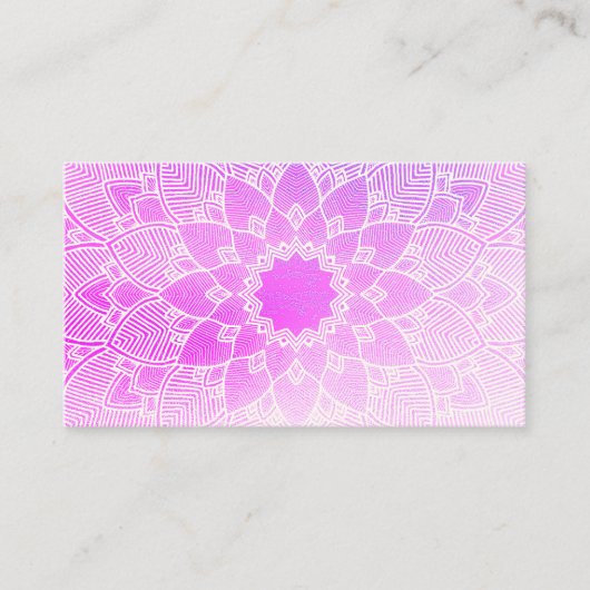 Carte De Visite Pilates Yoga Instructeur Mandala (Devant)