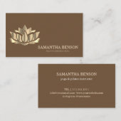 Carte De Visite Pilates Yoga Instructeur Professeur Lotus (Devant / Derrière)