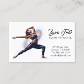 Carte De Visite Pilates Yoga Instructor Minimalist (Devant)
