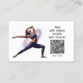 Carte De Visite Pilates Yoga Instructor Minimalist (Dos)