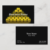 Carte De Visite Pile de barres d'or (Devant / Derrière)