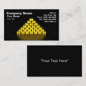 Carte De Visite Pile de barres d'or (Devant / Derrière)