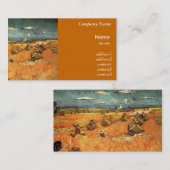 Carte De Visite Pile de blé avec faucheuse par Vincent van Gogh (Devant / Derrière)