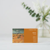 Carte De Visite Pile de blé avec faucheuse par Vincent van Gogh (Debout devant)