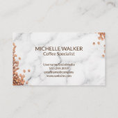 Carte De Visite Pile de café | Café Shop (Dos)