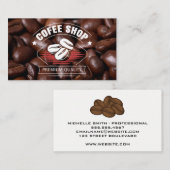 Carte De Visite Pile de café | Logo café (Devant / Derrière)