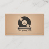 Carte De Visite Pile de disques vinyles (Devant)