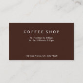 Carte De Visite Pile de fèves de café | Café (Dos)