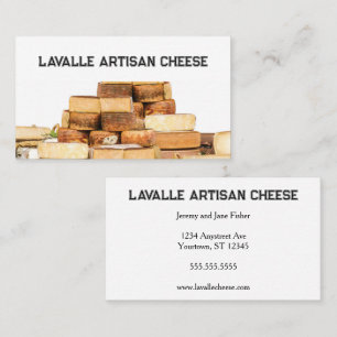 Carte De Visite Pile de fromage Fromagerie Fromagerie
