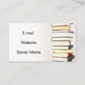 Carte De Visite Pile de livres. Tutor anglais. (Dos)