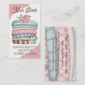 Carte De Visite Pile de tissu couture couturière coucheuse couchet (Devant / Derrière)