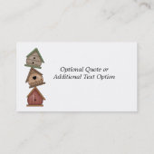 Carte De Visite Pile de trois oiseaux Patinés (Dos)