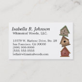 Carte De Visite Pile de trois oiseaux Patinés (Devant)