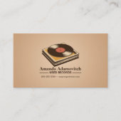 Carte De Visite Pile de vinyles vintage (Devant)