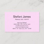 Carte De Visite Pile Iridescente Arc-en-ciel Leopard rose (Dos)