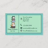 Carte De Visite Pile turquoise De Chats Animaux Animaux De Compagn (Devant)