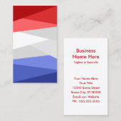 Carte De Visite Piles blanches et bleues rouges de couleur (Devant / Derrière)