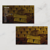 Carte De Visite Piles de barres d'or (Devant / Derrière)